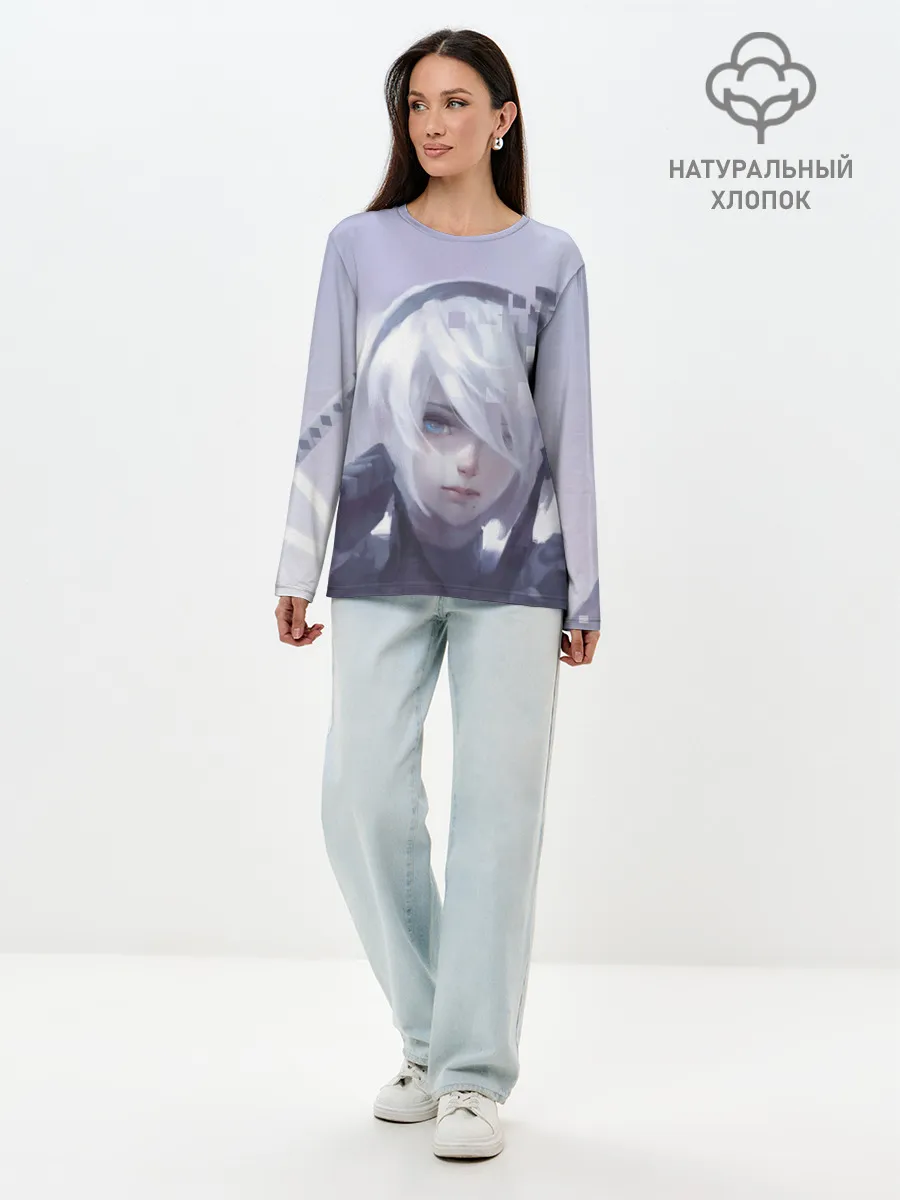 Лонгслив женский. Хлопок / NieR: Automata