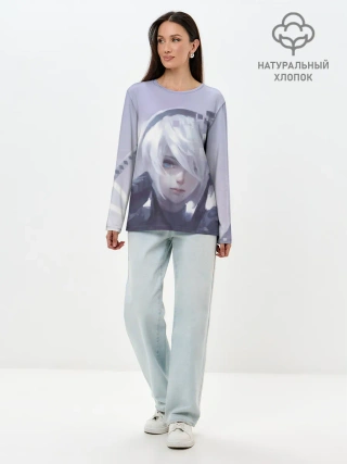 Лонгслив женский. Хлопок / NieR: Automata