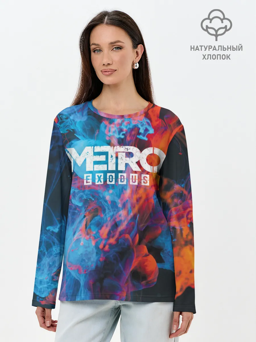 Лонгслив женский. Хлопок / Metro Fire