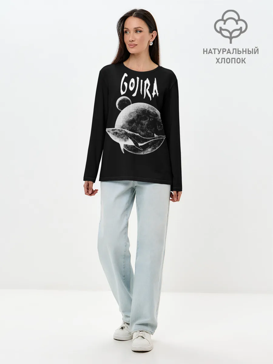 Лонгслив женский. Хлопок / Gojira