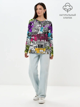 Лонгслив женский. Хлопок / Watch Dogs