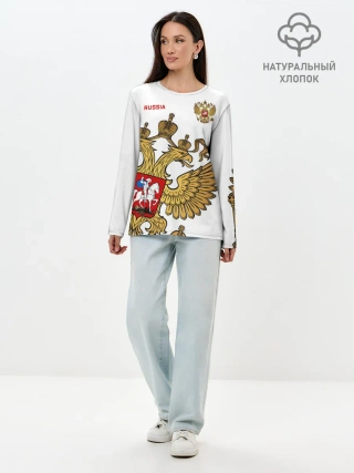 Лонгслив женский. Хлопок / Россия