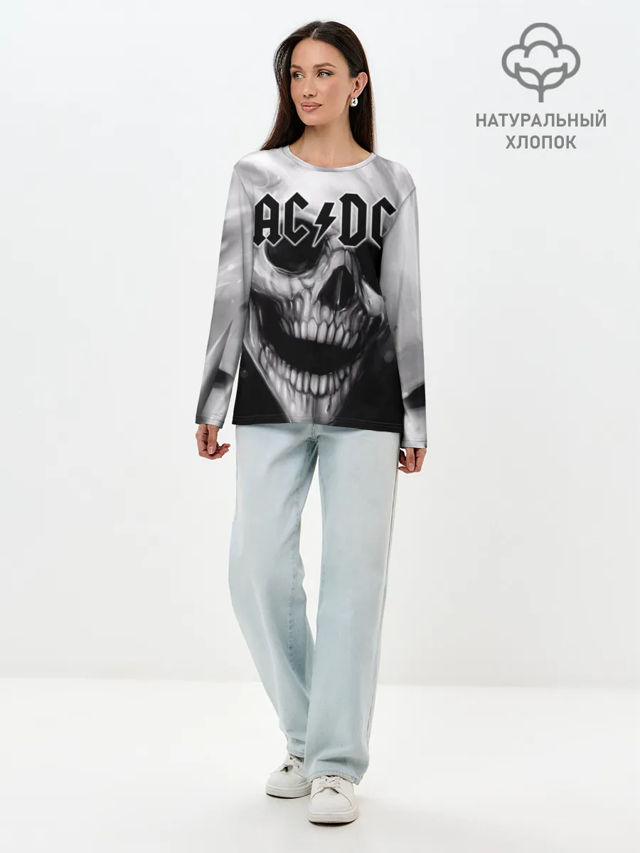 Лонгслив женский. Хлопок / AC/DC