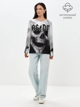 Лонгслив женский. Хлопок / AC/DC