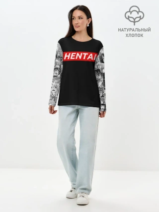 Лонгслив женский. Хлопок / Японская анимация