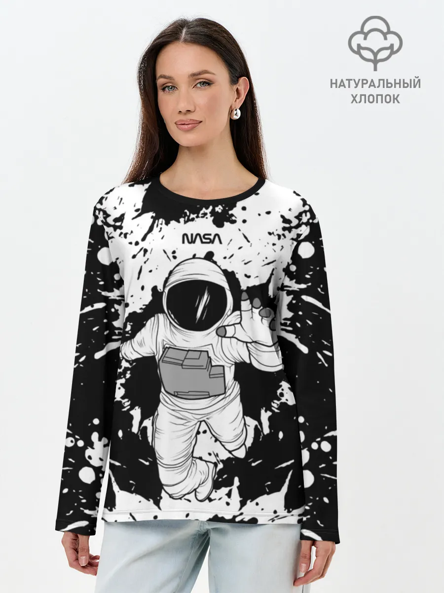 Лонгслив женский. Хлопок / NASA