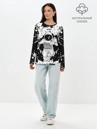 Лонгслив женский. Хлопок / NASA