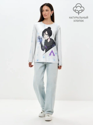 Лонгслив женский. Хлопок / Apex Legends - Wraith