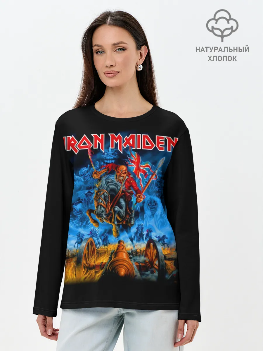 Лонгслив женский. Хлопок / Iron Maiden