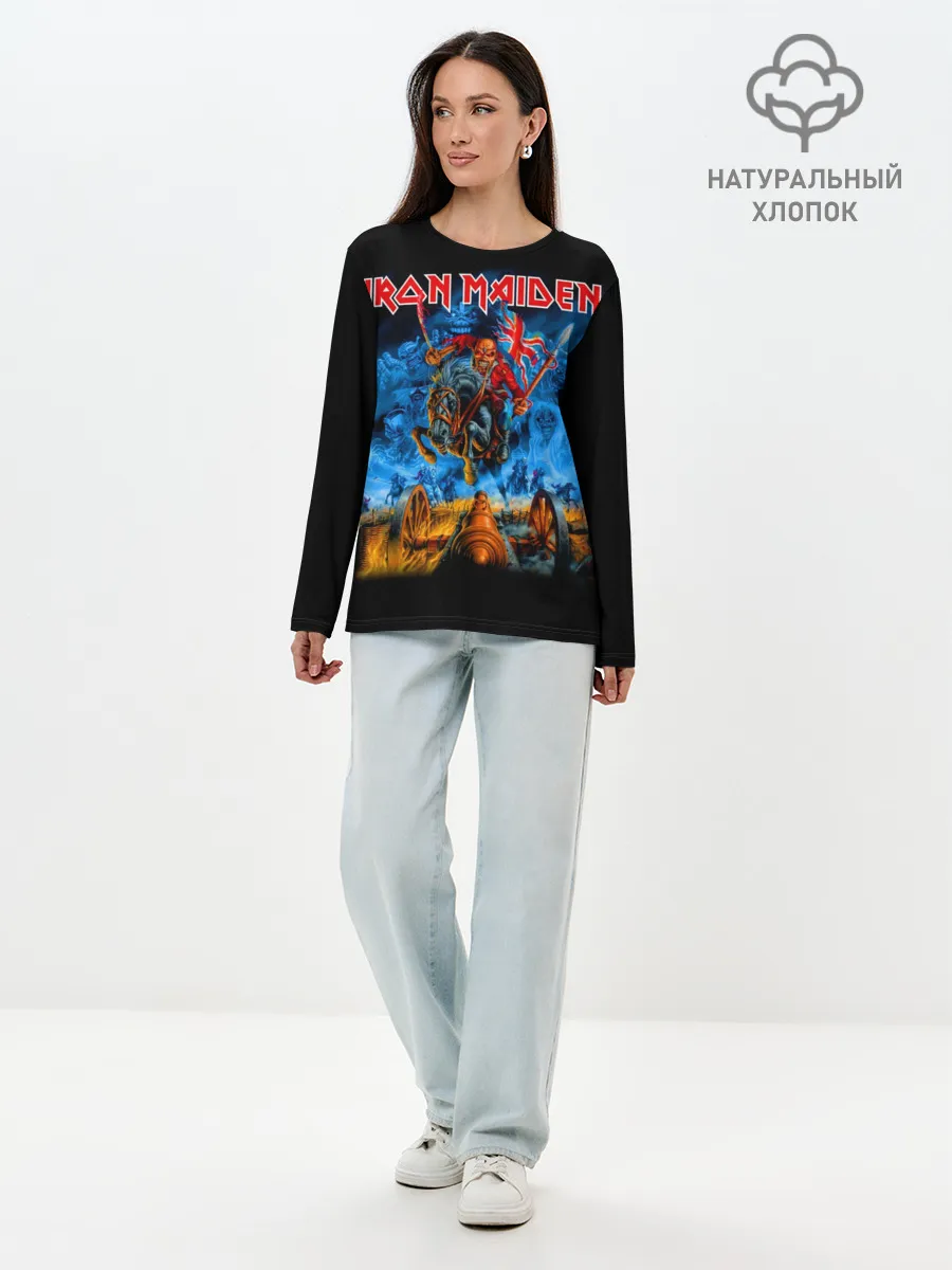 Лонгслив женский. Хлопок / Iron Maiden