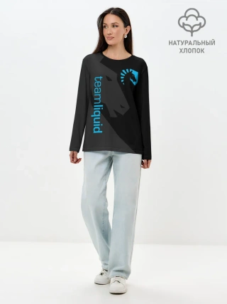 Лонгслив женский. Хлопок / TEAM LIQUID | ТИМ ЛИКВИД