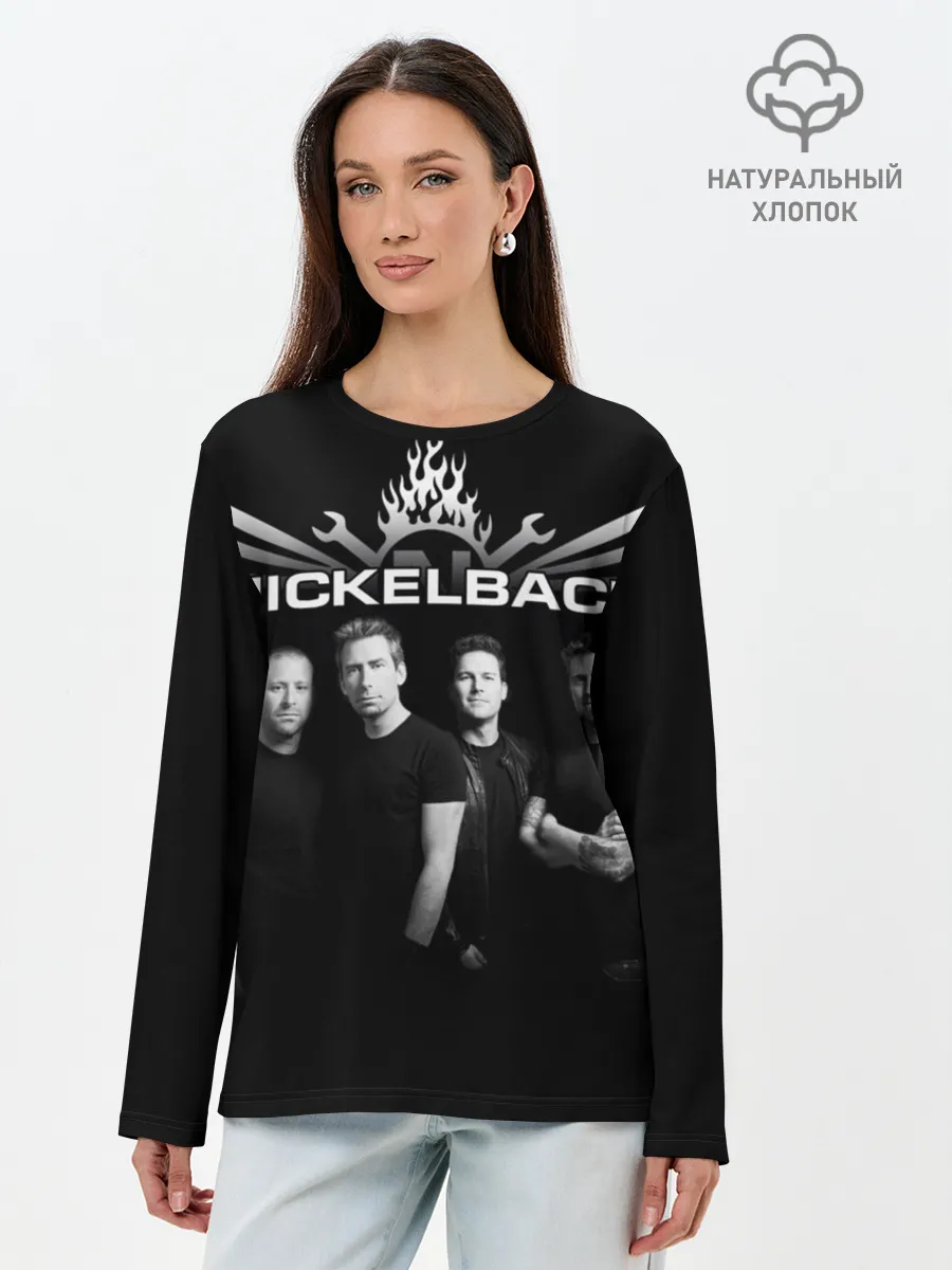 Лонгслив женский. Хлопок / Nickelback