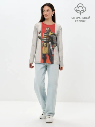 Лонгслив женский. Хлопок / APEX LEGENDS - Caustic