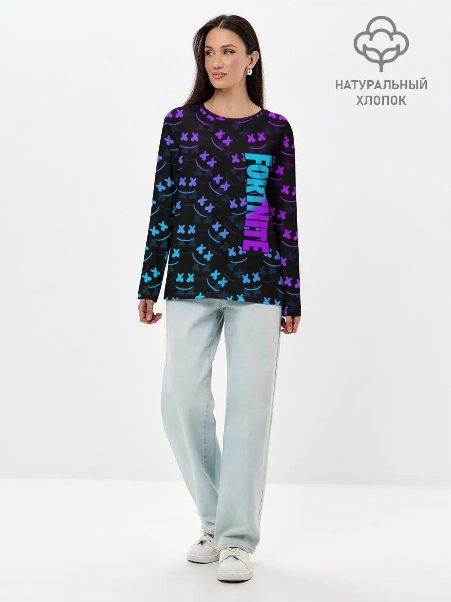 Лонгслив женский. Хлопок / MARSHMELLO
