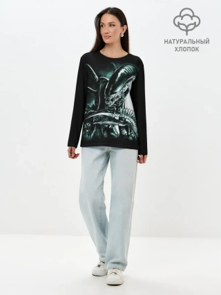 Лонгслив женский. Хлопок / Чужой