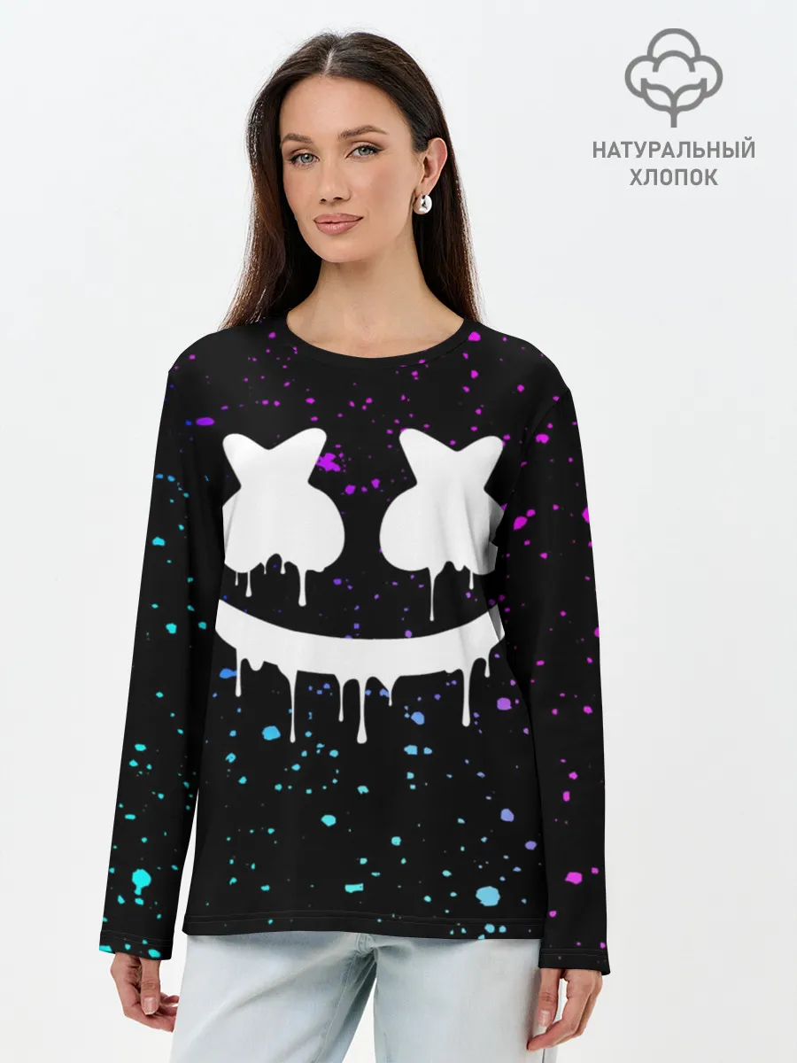 Лонгслив женский. Хлопок / MARSHMELLO Melt
