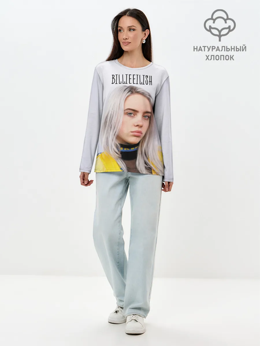 Лонгслив женский. Хлопок / BillieEilish