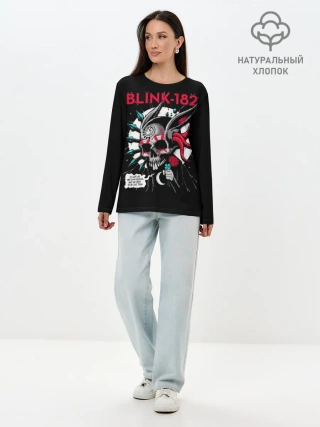 Лонгслив женский. Хлопок / Blink 182