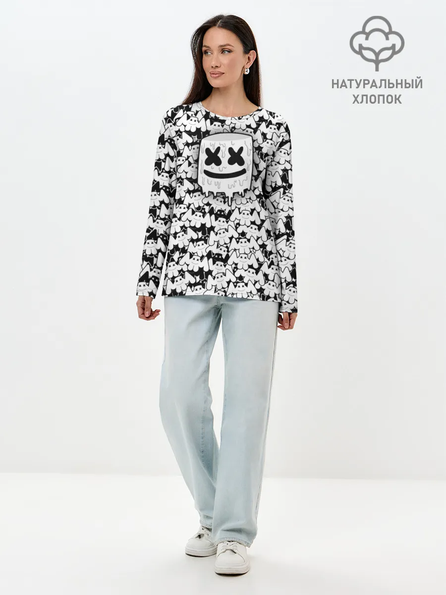 Лонгслив женский. Хлопок / MARSHMELLO