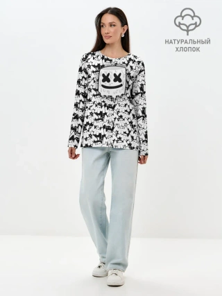 Лонгслив женский. Хлопок / MARSHMELLO