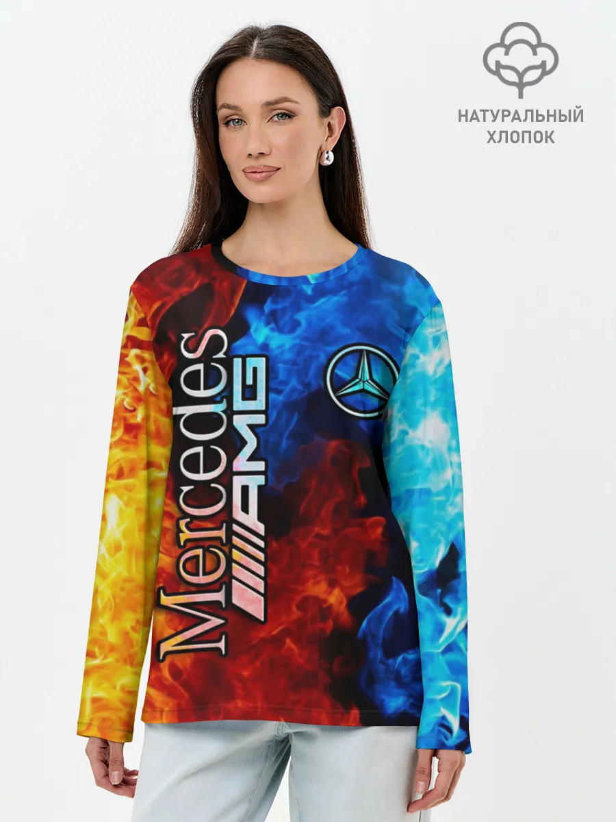Лонгслив женский. Хлопок / Mercedes