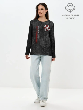 Лонгслив женский. Хлопок / Umbrella corporation