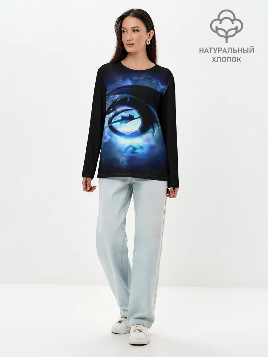 Лонгслив женский. Хлопок / Night Fury