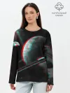 Лонгслив женский. Хлопок / Cosmos Glitch