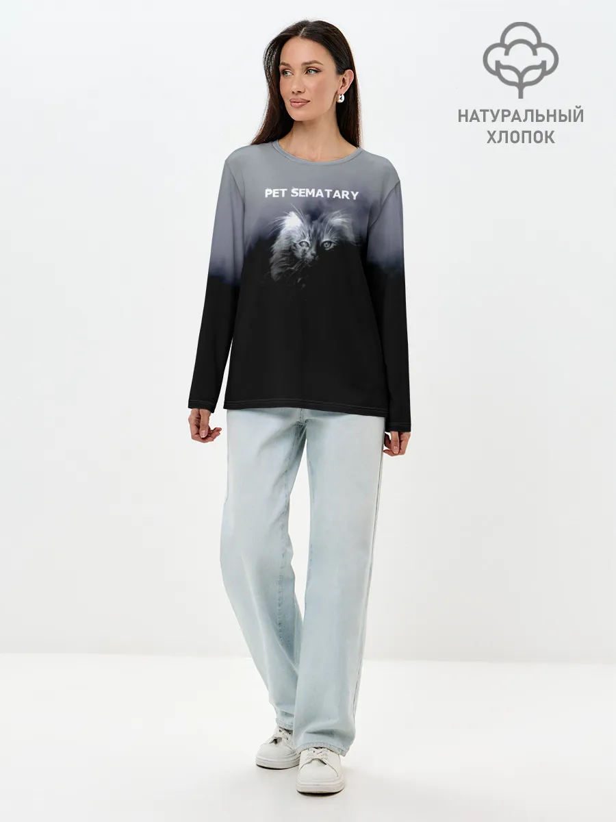 Лонгслив женский. Хлопок / Pet Sematary