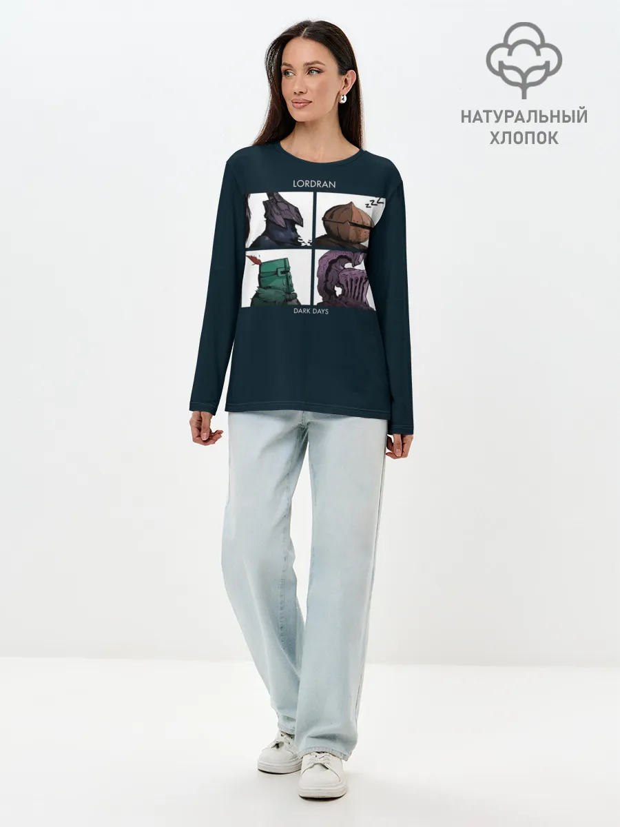 Лонгслив женский. Хлопок / Dark Souls