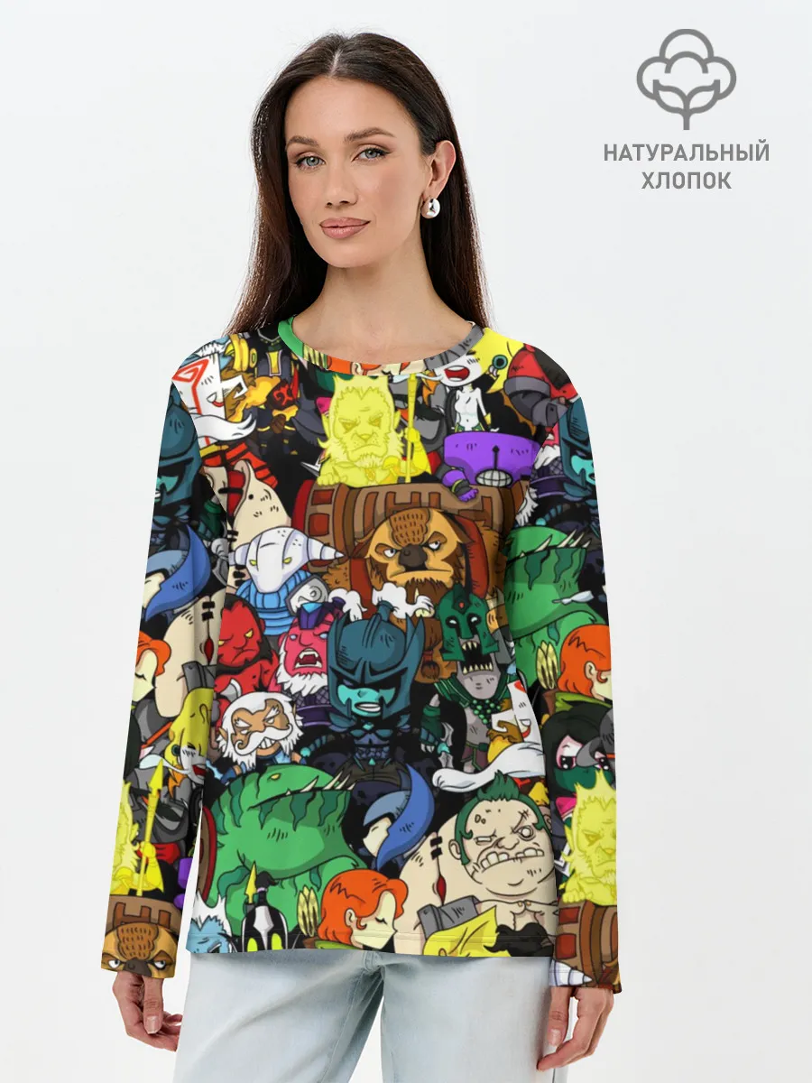 Лонгслив женский. Хлопок / Дота 2