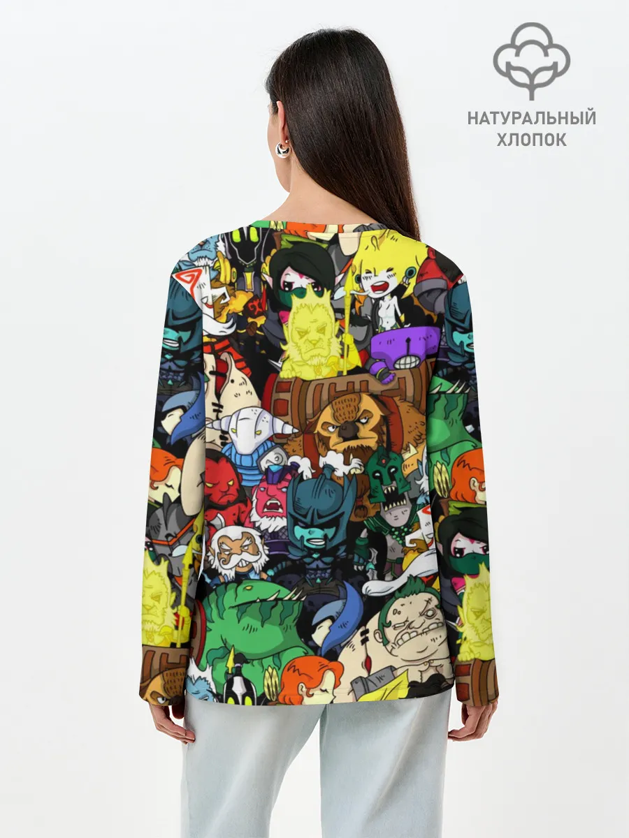 Лонгслив женский. Хлопок / Дота 2