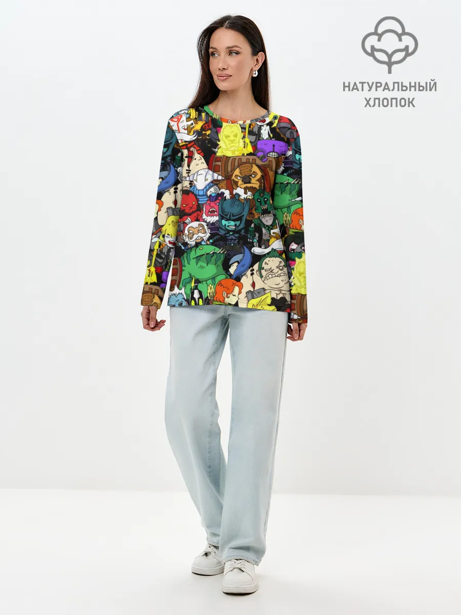 Лонгслив женский. Хлопок / Дота 2