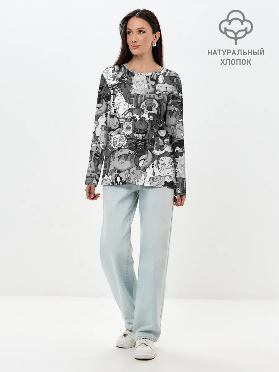 Лонгслив женский. Хлопок / Дота 2