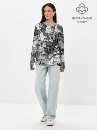 Лонгслив женский. Хлопок / Дота 2