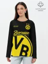 Лонгслив женский. Хлопок / Боруссия Дортмунд