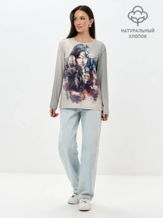 Лонгслив женский. Хлопок / Ведьмак