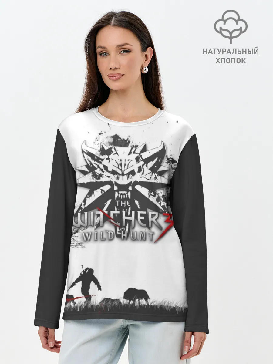 Лонгслив женский. Хлопок / The Witcher 3: Wild Hunt
