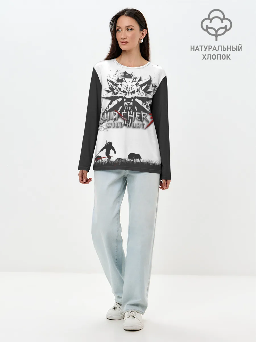 Лонгслив женский. Хлопок / The Witcher 3: Wild Hunt