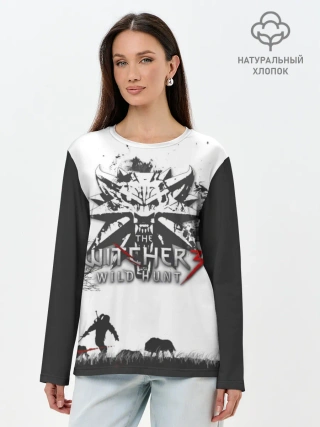 Лонгслив женский. Хлопок / The Witcher 3: Wild Hunt