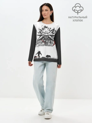 Лонгслив женский. Хлопок / The Witcher 3: Wild Hunt