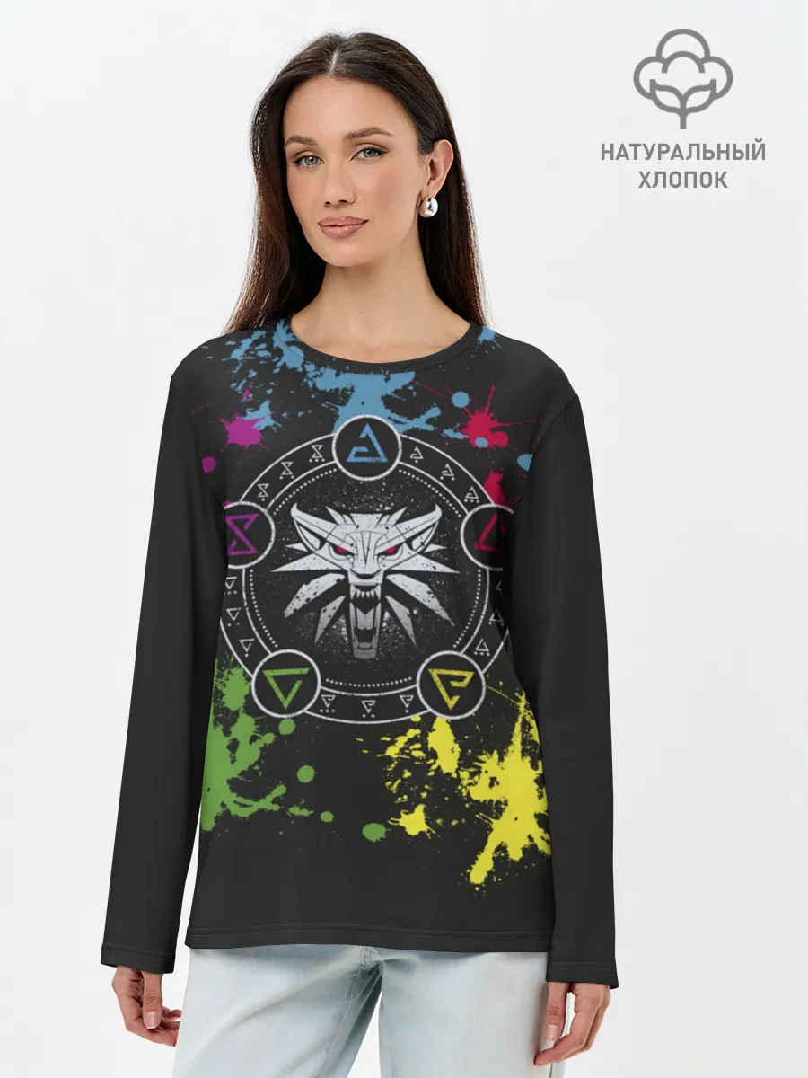 Лонгслив женский. Хлопок / Ведьмак