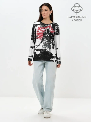 Лонгслив женский. Хлопок / Ведьмак