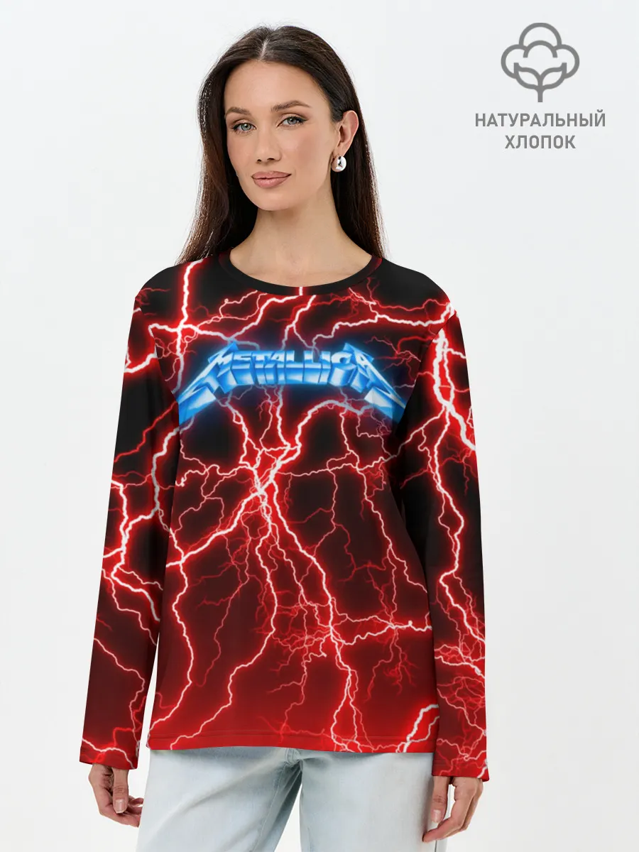 Лонгслив женский. Хлопок / METALLICA