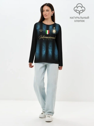 Лонгслив женский. Хлопок / Интер