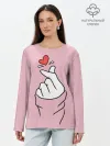 Лонгслив женский. Хлопок / Любовь по щелчку