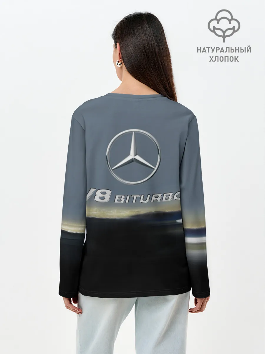 Лонгслив женский. Хлопок / V8 Biturbo