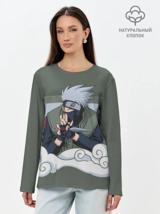 Лонгслив женский. Хлопок / Какаши сенсей