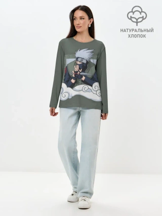 Лонгслив женский. Хлопок / Какаши сенсей