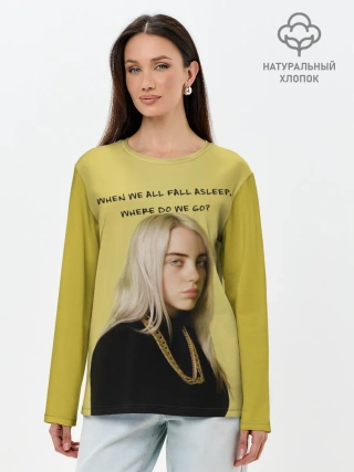 Лонгслив женский. Хлопок / billie eilish